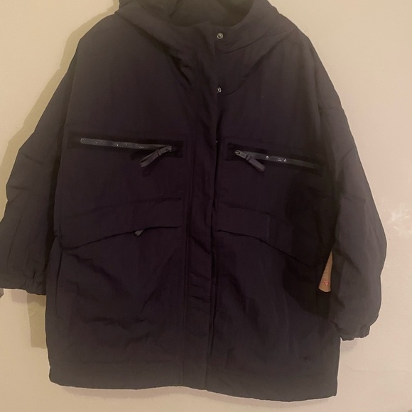FP MOVEMENT NWT BILLIE BOXY UTILITY PUFFER JACKET OVERSIZED XS/S $248 BLACK - Picture 4 of 6